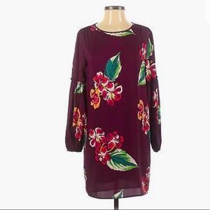 * LOFT PLUMB COLORED FLORAL DRESS